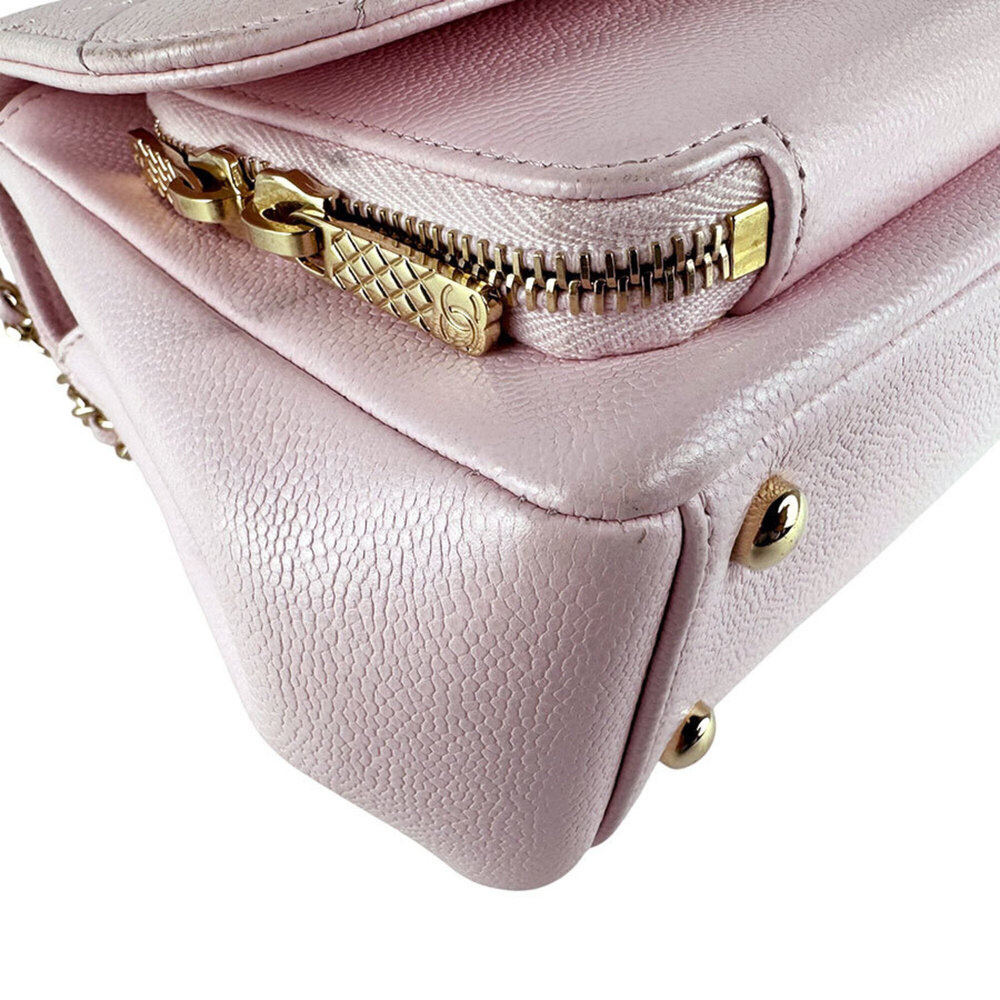 Chanel CHANEL Handbag Shoulder Bag Business Affinity Caviar Leather Light Pin... - Picture 8 of 14